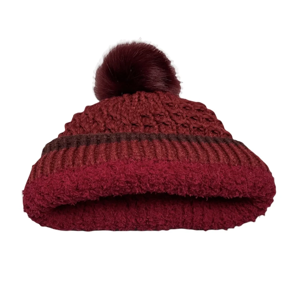 Cable knitted Winter warm women scarf hat & glove sets