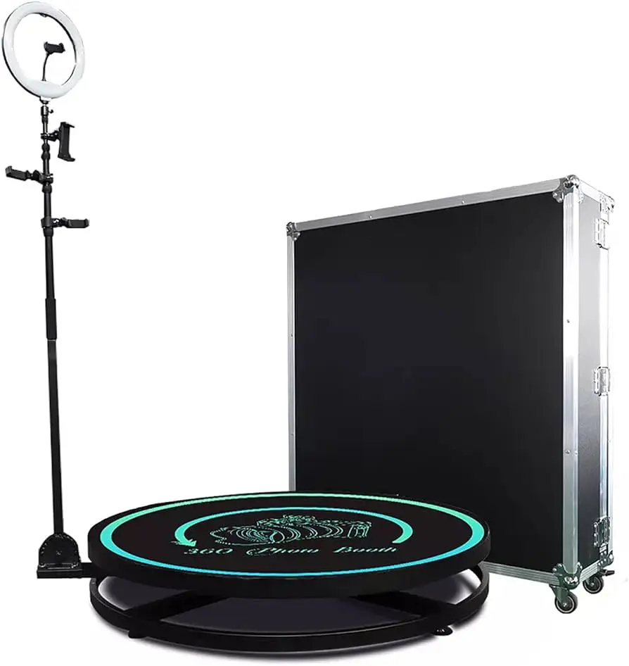 2024 Newest Design Overhead 360 Photo Booth Enclosure Backdrop Camera Top Automatic Spinner Photo Booth Sky 360 Prix Machine