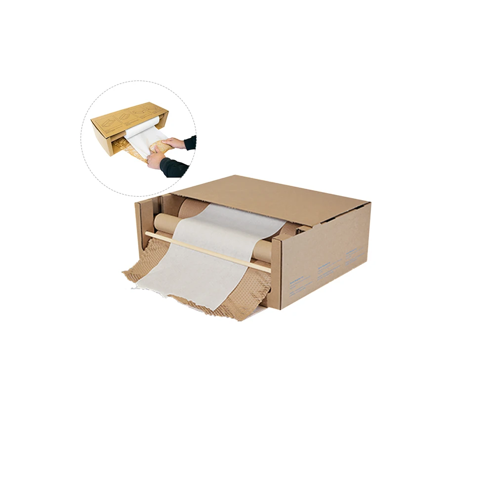 Fully Recyclable Eco-Friendly Kraft Roll for Moving and Packing Protection with Cardboard Dispenser
