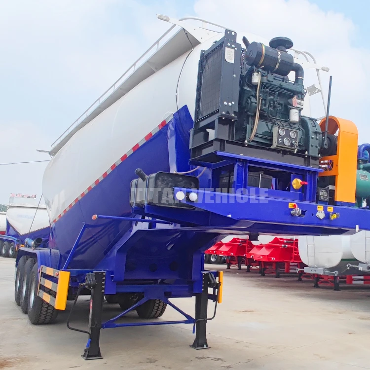 Brand New 3 Axle 40ton 50ton V Type Bulk Cement Tanker Trailer Dry Powder Cement Bulker