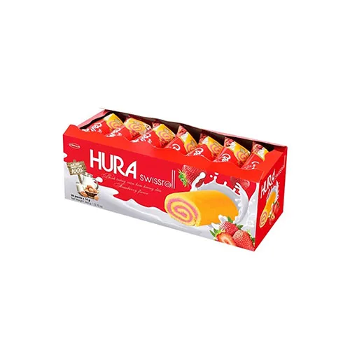 Оптовая продажа, Клубничный пирог Bibica Hura Swissroll, 360 г/экспортер вьетнамских пирожных