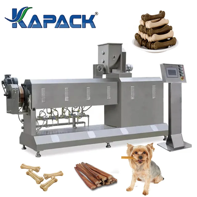 KAPACK Dog Snack Food Making Machinery Chewing Pet Food Machine Pet Chew Snack Food Production Line Machine