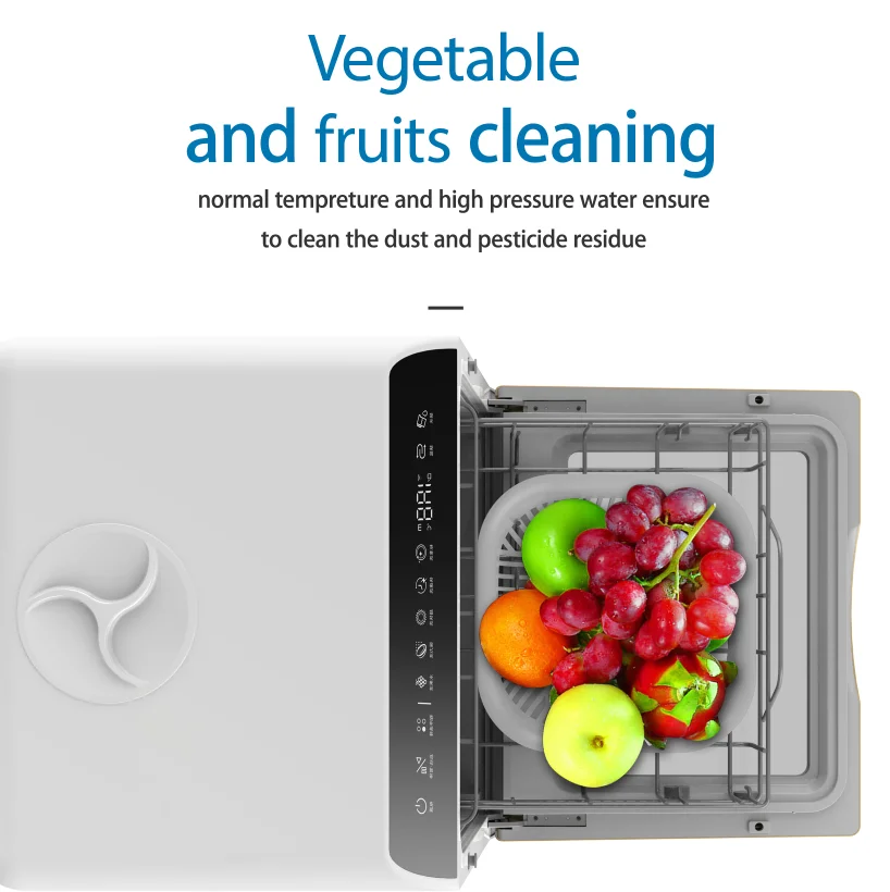 Portable dishwasher with 5 liters of built-in water tank, water inlet hose and air-drying function for Compact dishwashers