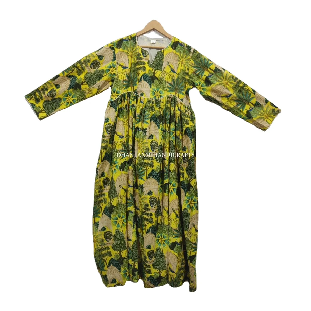 Women Apparel Cotton Printed Indian Tunic Multi-Color Bohemian Wholesale Wrap Dress Summer Designer Beach Wear