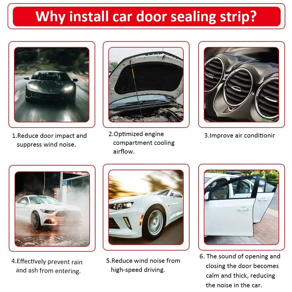 Car Door Seal Strip | Trim Seal with Side Bulb | PVC Plastic EPDM Rubber Seal