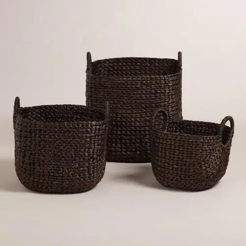 Хит продаж декоративная складная корзина для белья плетеная из водорослей в винтажном стиле бамбуковые изделия ручной работы