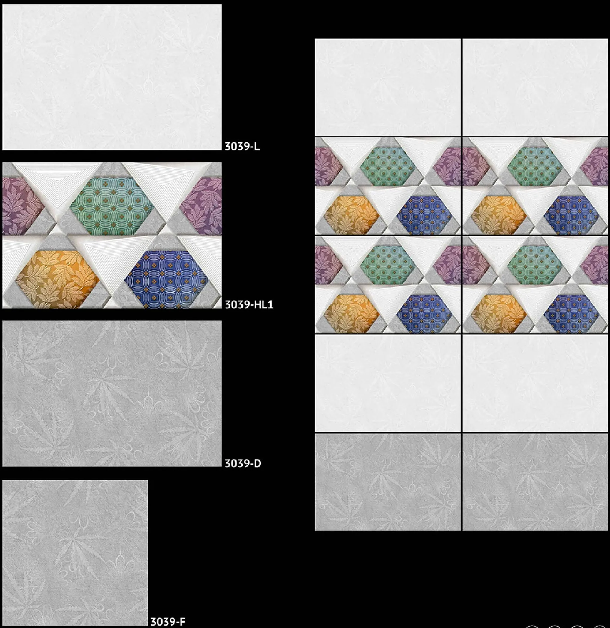 Tiles 300x450mm wide range of surface finish 7.7mm thickness for kitchen and  bathroom wall floor tiles for decorative look