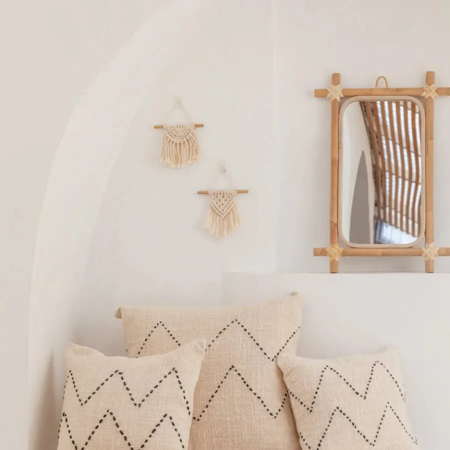 TienPhong 2024 Hanging Woven Iris Small Macrame Wall Hanging for Boho, Farmhouse & Rustic Decor