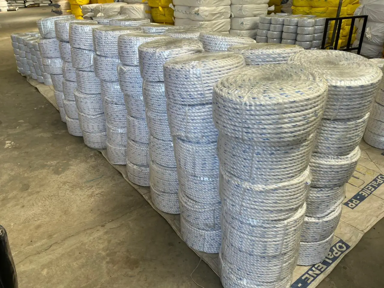 PP Virgin Plastic Polypropylene PP Danline 3 and 4 Strands Twisted Ropes 4mm - 40mm size Made in India