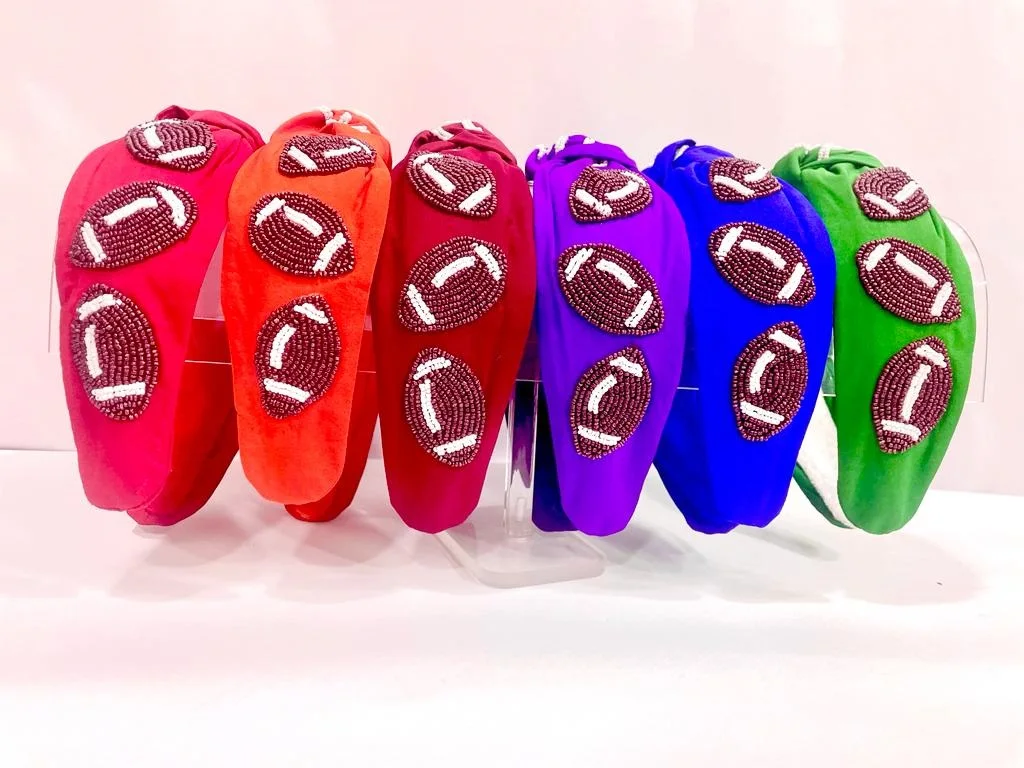 Crab Crawfish Shrimp boiling Season Special Glittery Top knotted Hair Accessory Indian Handmade Seed Beaded Headbands