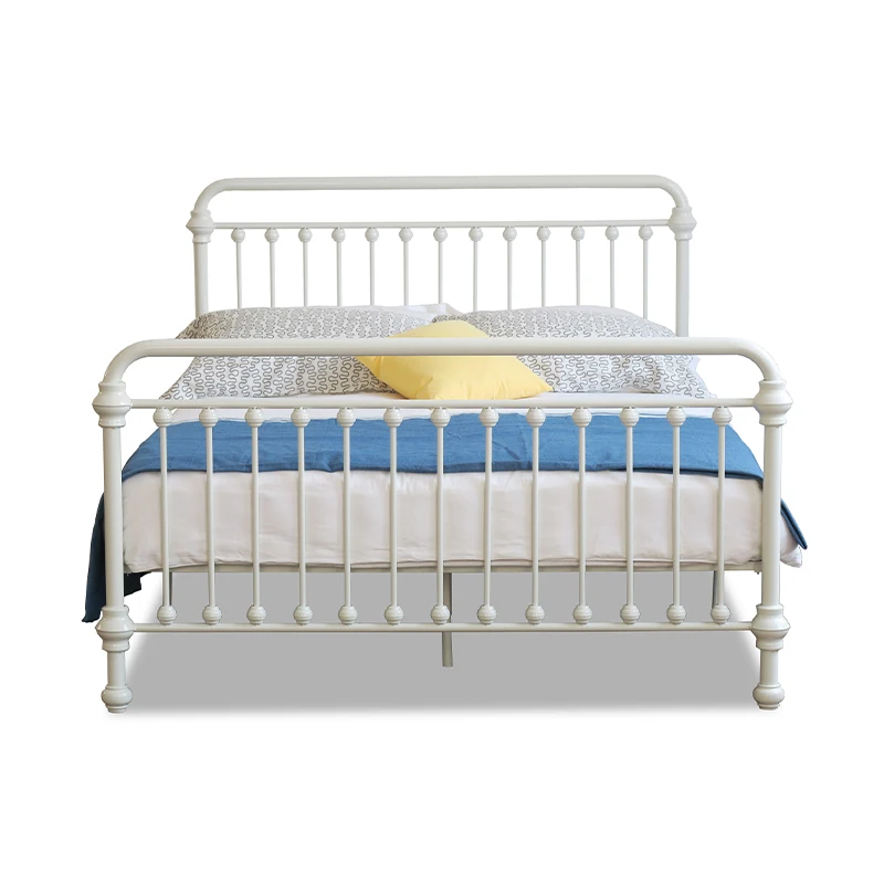 Factory Price MONACO Modern Cheap White Metal Bed Frame Simple Design Bulk Supplier Packed in Carton Box
