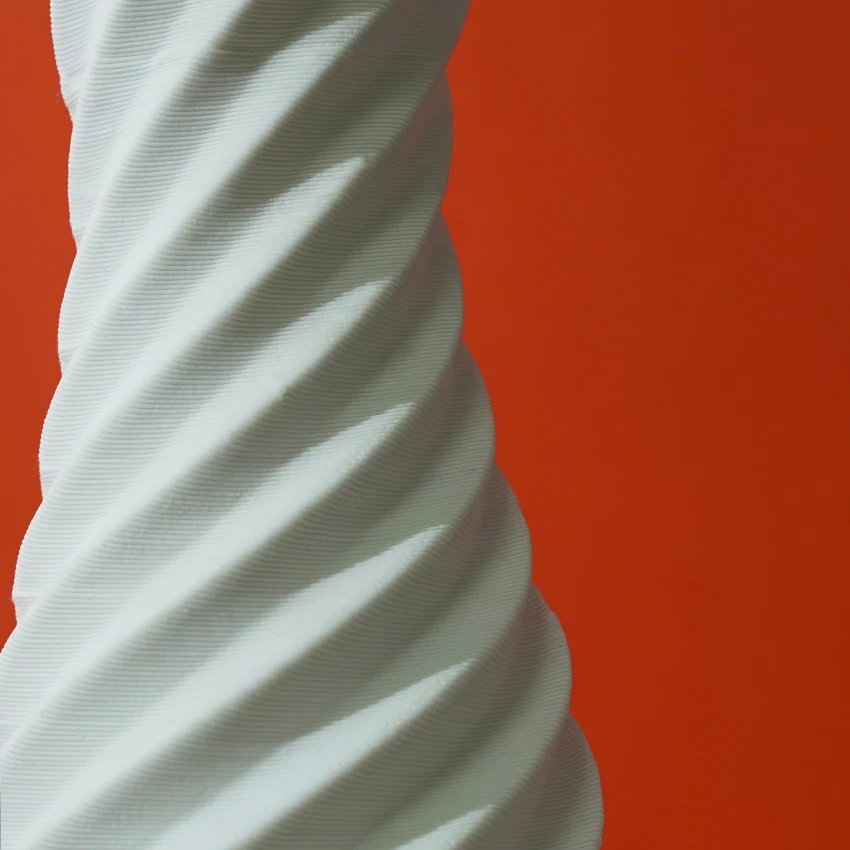 YKL Small-caliber Versatile home style creativestriped white pottery ceramic vase for tabletop decor flower vase