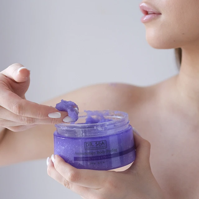 Лучшая ароматерапия увлажняющий пилинг для тела (скраб)-Лаванда ваниль и пачули от Dr. SEA Cosmetics товары мертвого моря из Израиля