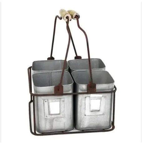 Wholesale Galvanize Caddy with Classical Designed & 4 Tires Available For Storage Uses By Indian Exporters