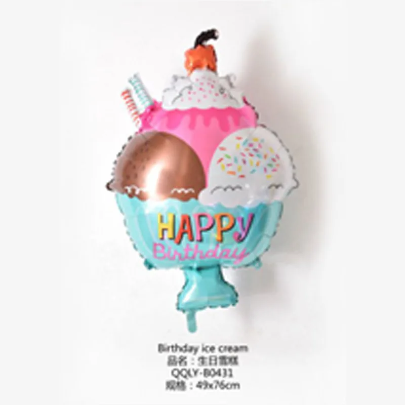 Longstar Dessert balloons donuts phi popcorn hot dog king cones birthday ice cream hamburgers Foil Balloon Series