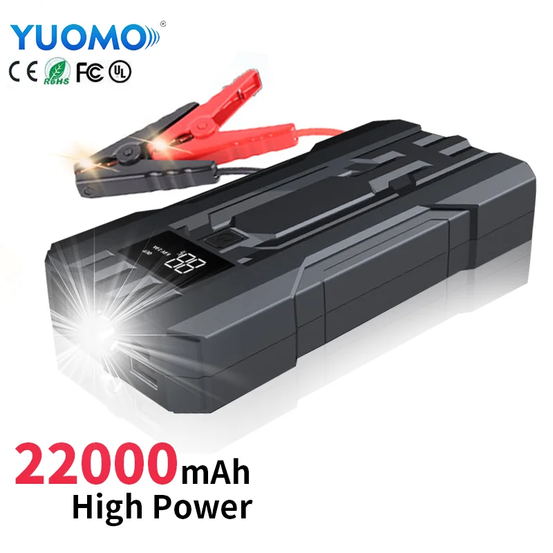 22000mAh Jump Starter Box Car 2 In 1 Mini Arrancador Con Cables Super Capacitor Battery Booster