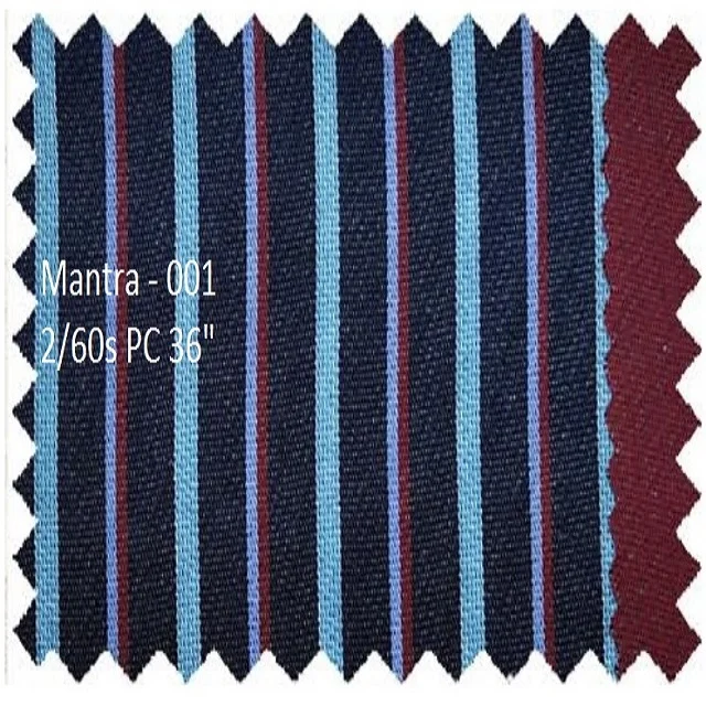 Customized Top Grade Quality Textile Woven Fabric TC 65% Polyester 35% Cotton Yarn Dyed Fabric