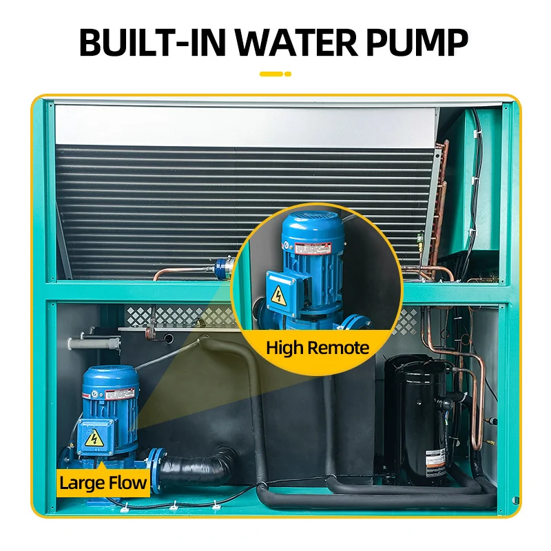 Three phase small electrical panels air cooled screw chiller under sink water chiller cooler motor compressor chiller