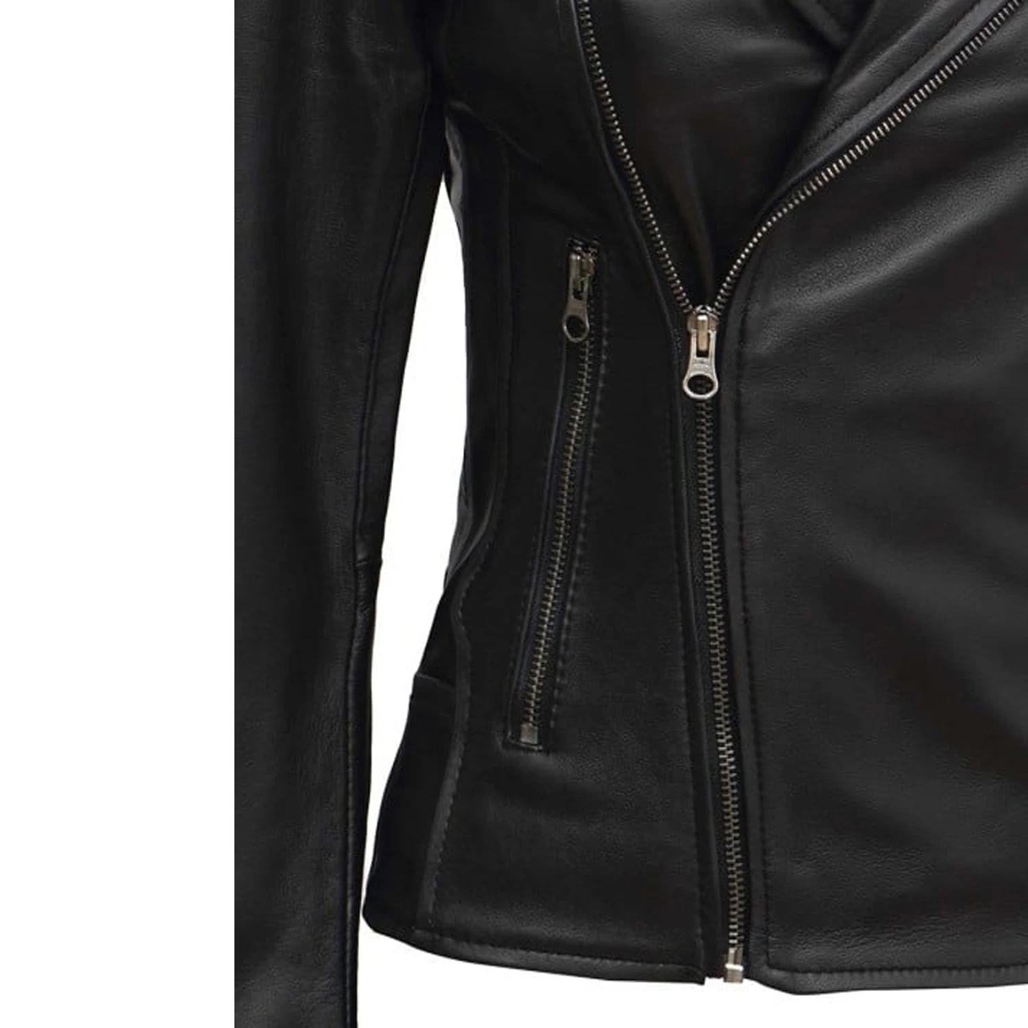 Custom Fashion Design Classic Denim Jacket Womens Motorcycle Faux Leather Jacket Logo Customization