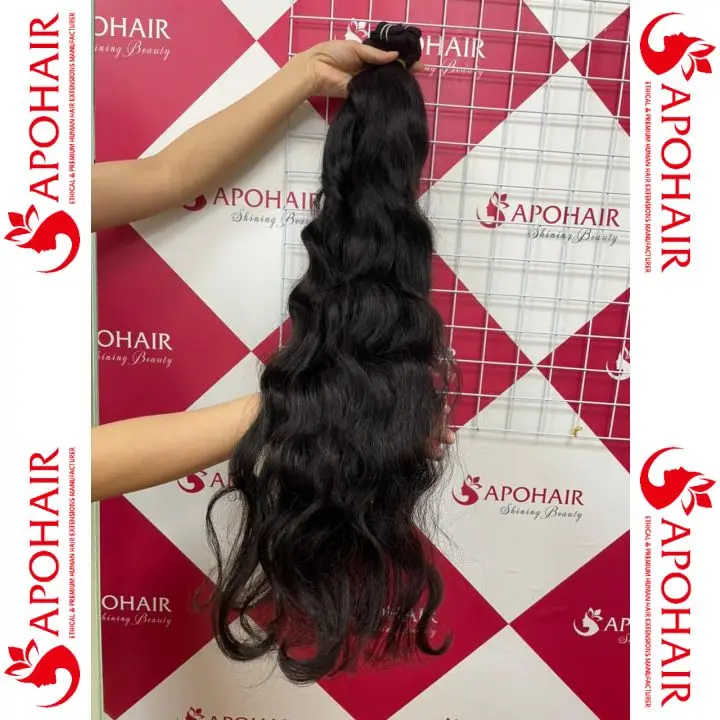BEST SELLING Raw Wavy Vietnamese Human Hair extension, Natural Silky Straight 1 set 3 bundles Brazilian Hair for black w
