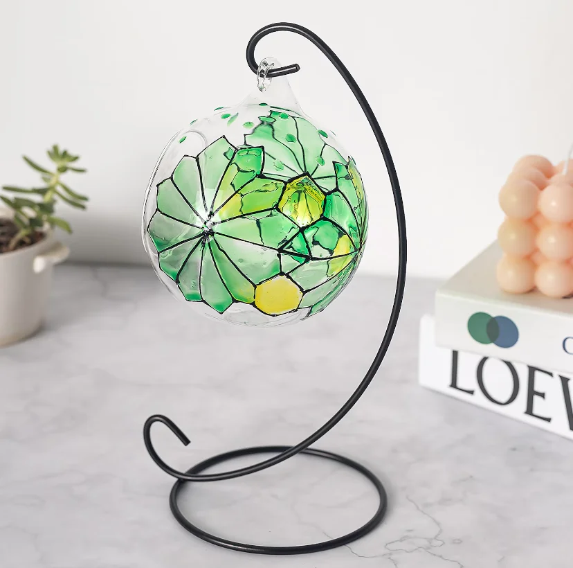 Bohemian Ethnic Style Tea Light Holder Unique Moroccan Mosaic Glass Candle Jar Stained Glass Hanging Tealight Home Decor Unusual