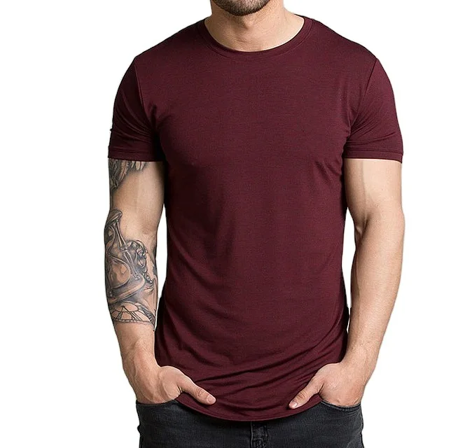 2023 OEM Factory Price Custom T Shirts 100% Cotton maroon dyed t-shirts elongated Men Unisex Oversized t shirts manufacturer