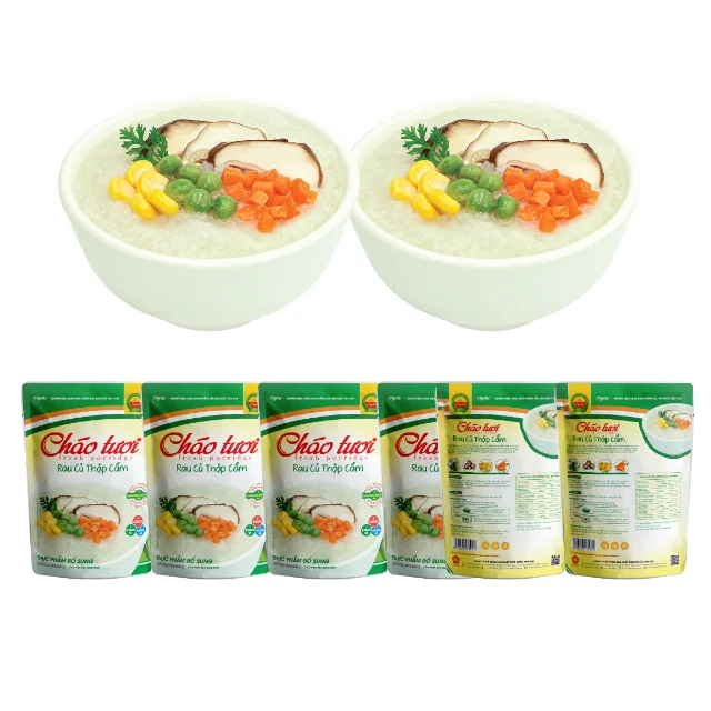 Mixed Vegetables vegetarian Infant food recipes High quality no preservatives fresh porridge ready to eat Vietnamese product