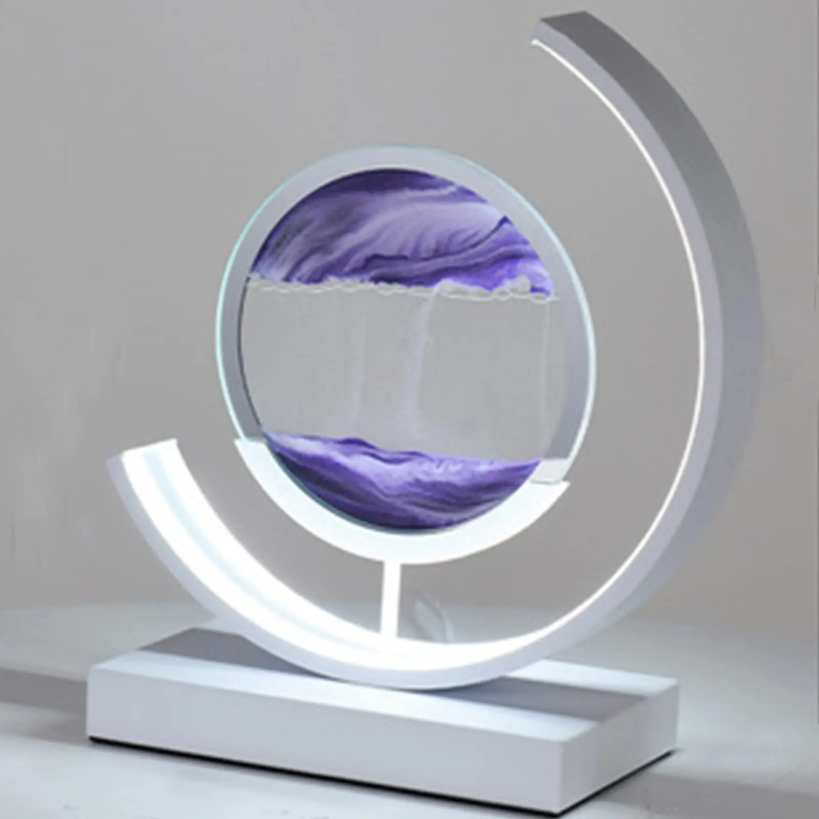 Quicksand Dynamic Landscape Desk Lamp Sand Scene Art Glass Lighting Office Decor Christmas Gift Product Type-Decorative Lighting