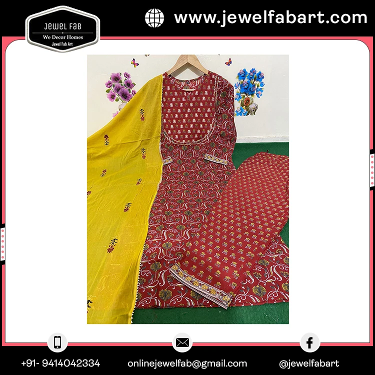 Indian women collection cotton kurti with plazo in lowest price market ethnic garment wholesale price ladies wear