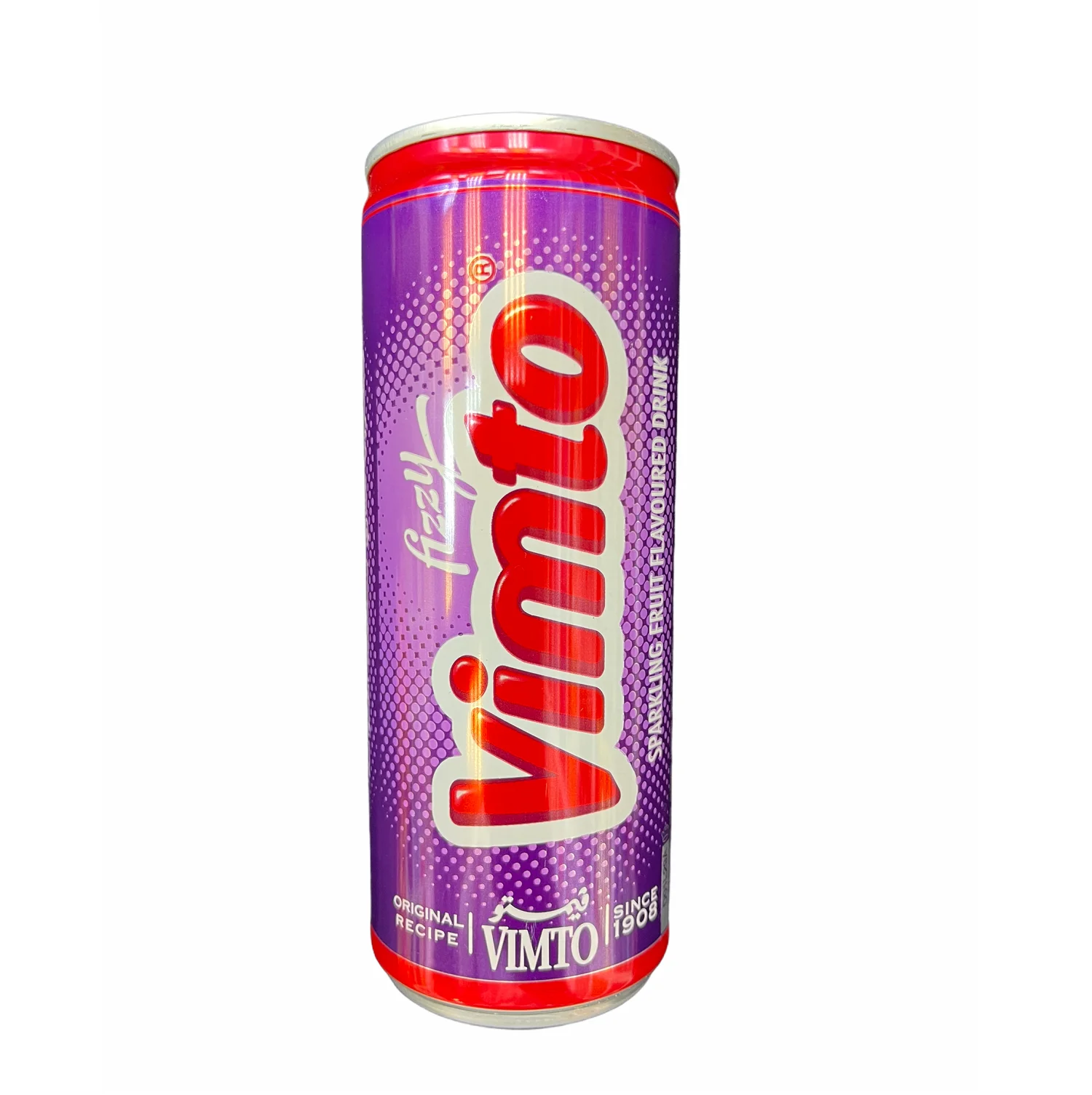 Fizzy Blue Raspberry | Vimto Fizzy Sparkling Fruit Flavoured Drink Can, 24 X 250 ml - Pack of 24