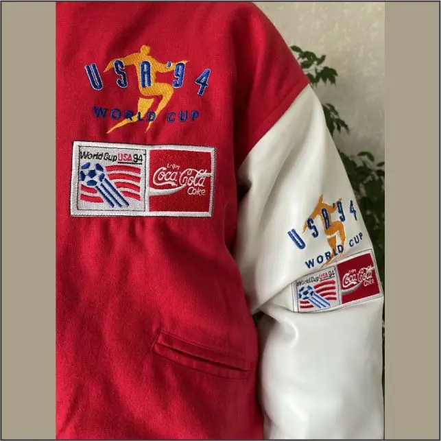Coca Cola USA Jacket Bomber Vintage 1994 World Cup Soccer Football Retro L