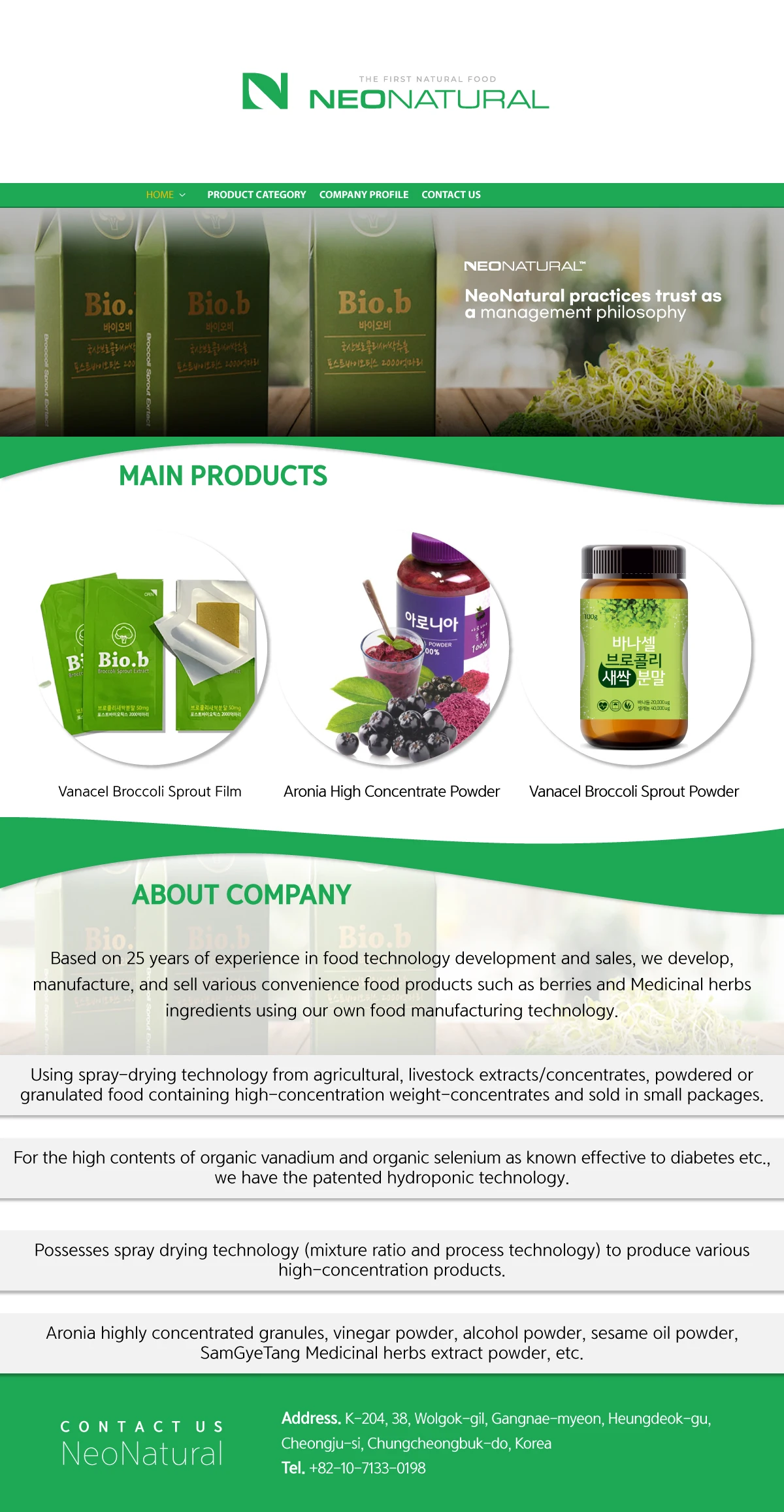 VanaCel Broccoli Sprout Film for healthy body of all family members Korean made product with extraordinary quality