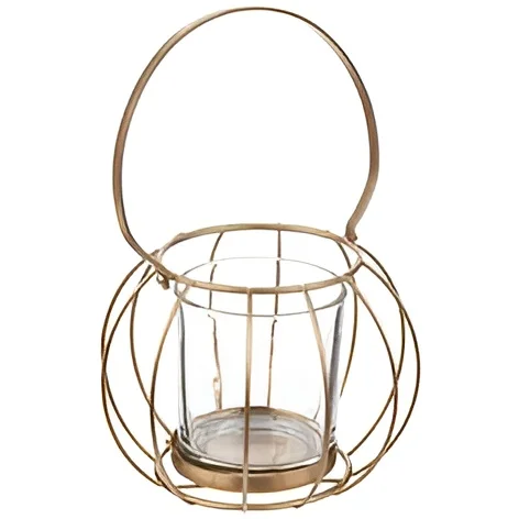 Modern Metal Wire Lantern Antique Collection Antique Lantern Golden Copper Color Lightning Decoration In Good Price 2024