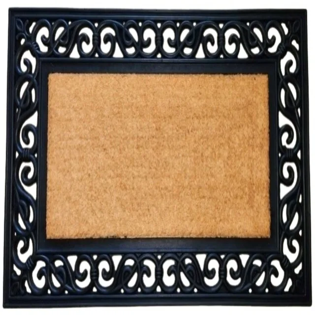 Rubber Backed Coir Brush Door Mat Classic Design Non Slip Anti-Dust Door Mats Available At Wholesale Price With Standard Packing