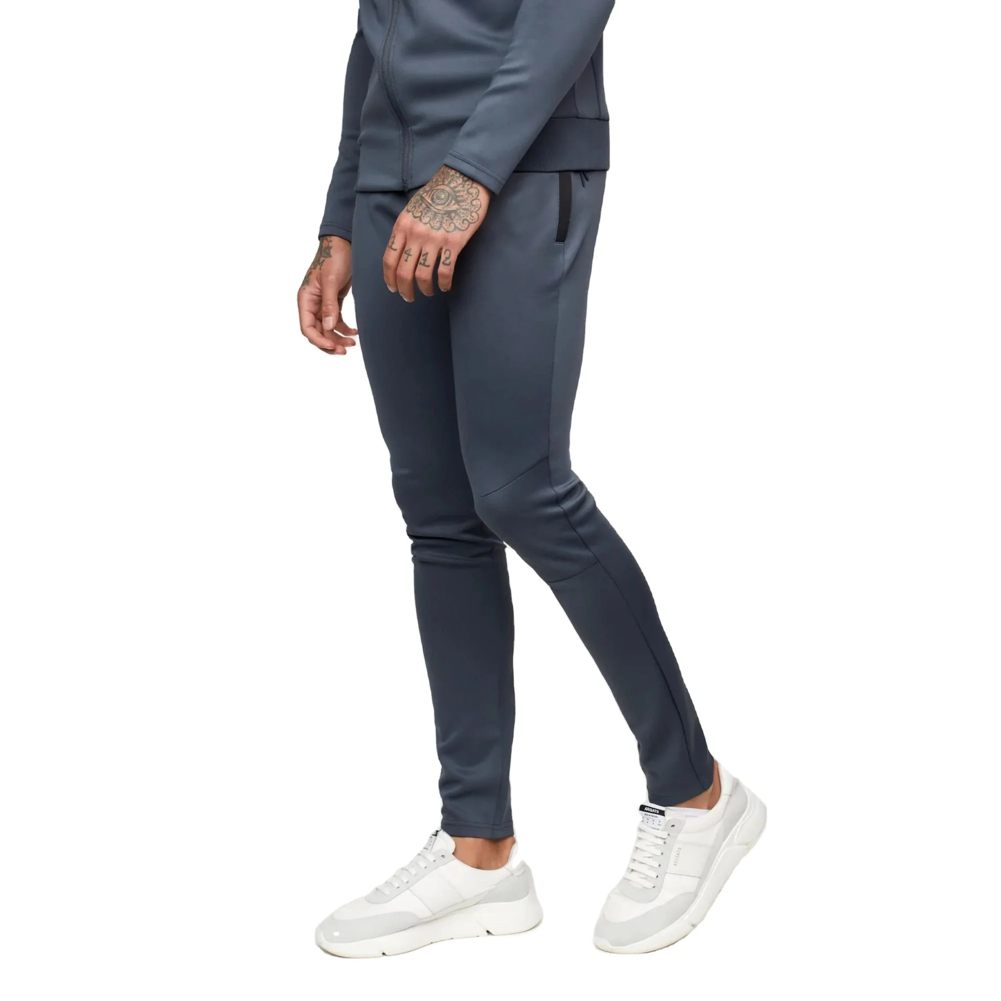 Winter Stripe Tracksuits Men Letter Print Solid Color Jogging Slim Fit Cotton Custom Men Sportswear Tracksuit