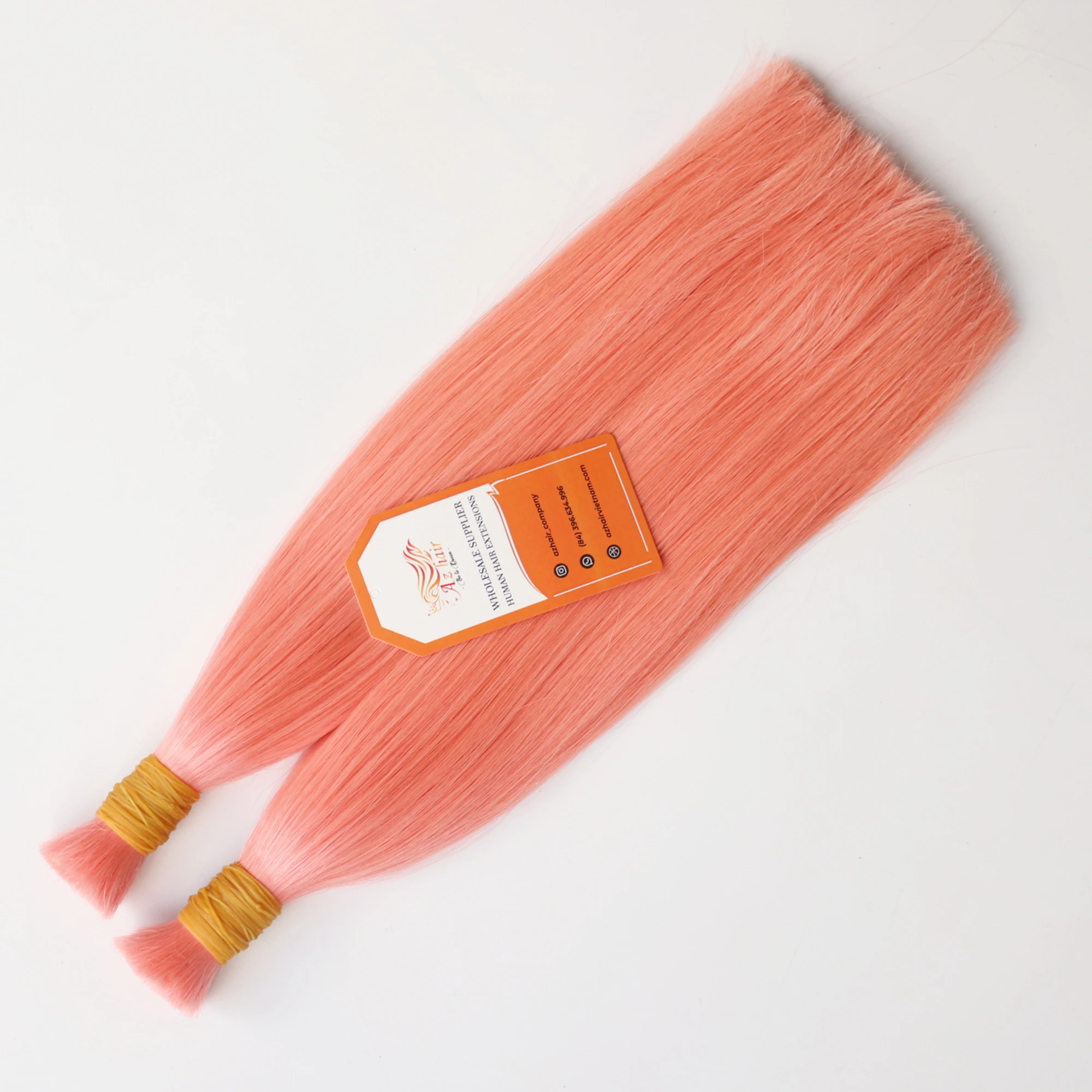 Top Quality Wholesale 100% Vietnamese Raw Cuticle Aligned Bulk Hair Extensions Double Drawn From Az Hair Vietnam