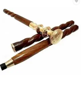 High Quality Metal Walking Stick For Men And Women With Metal Brass Handle Walking Cane