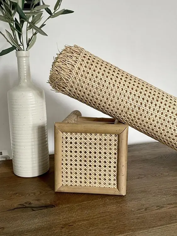 Vietnam manufacturer Square rattan cane fabric mesh webbing for making furniture  Ms Rosie :+84 974 399 971 (WS)