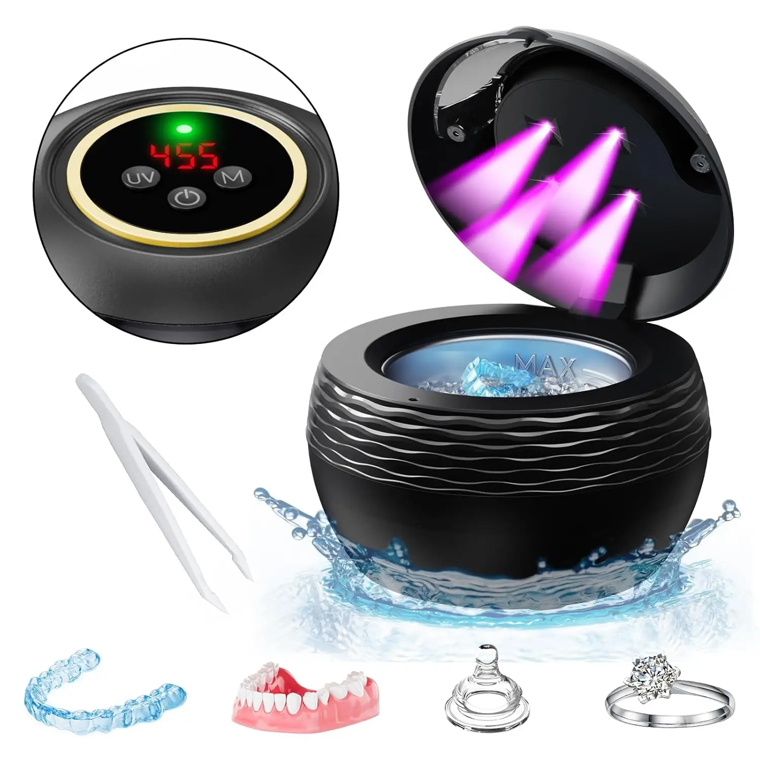 Best price  Portable Ultrasonic Denture Cleaner for Dental Appliances