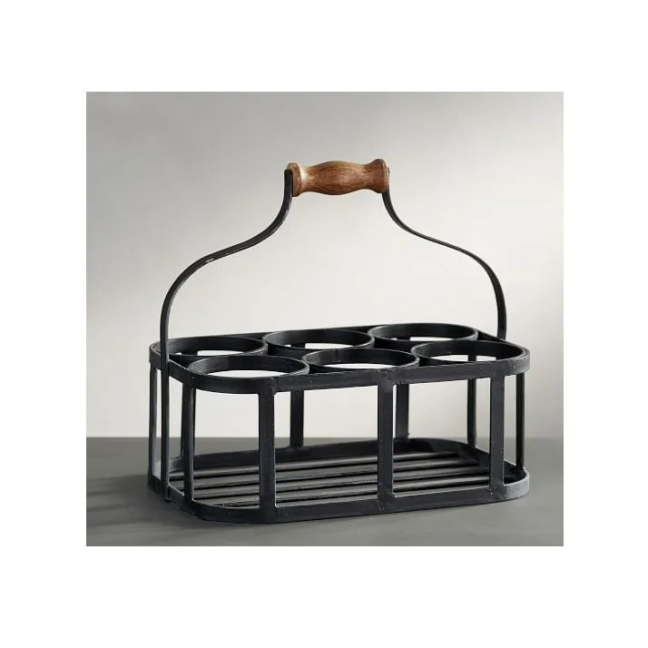 5 Bottle Wine Rack Black Metal Wall Mounted Storage Holder Shelf Kitchen and mini bar decoration