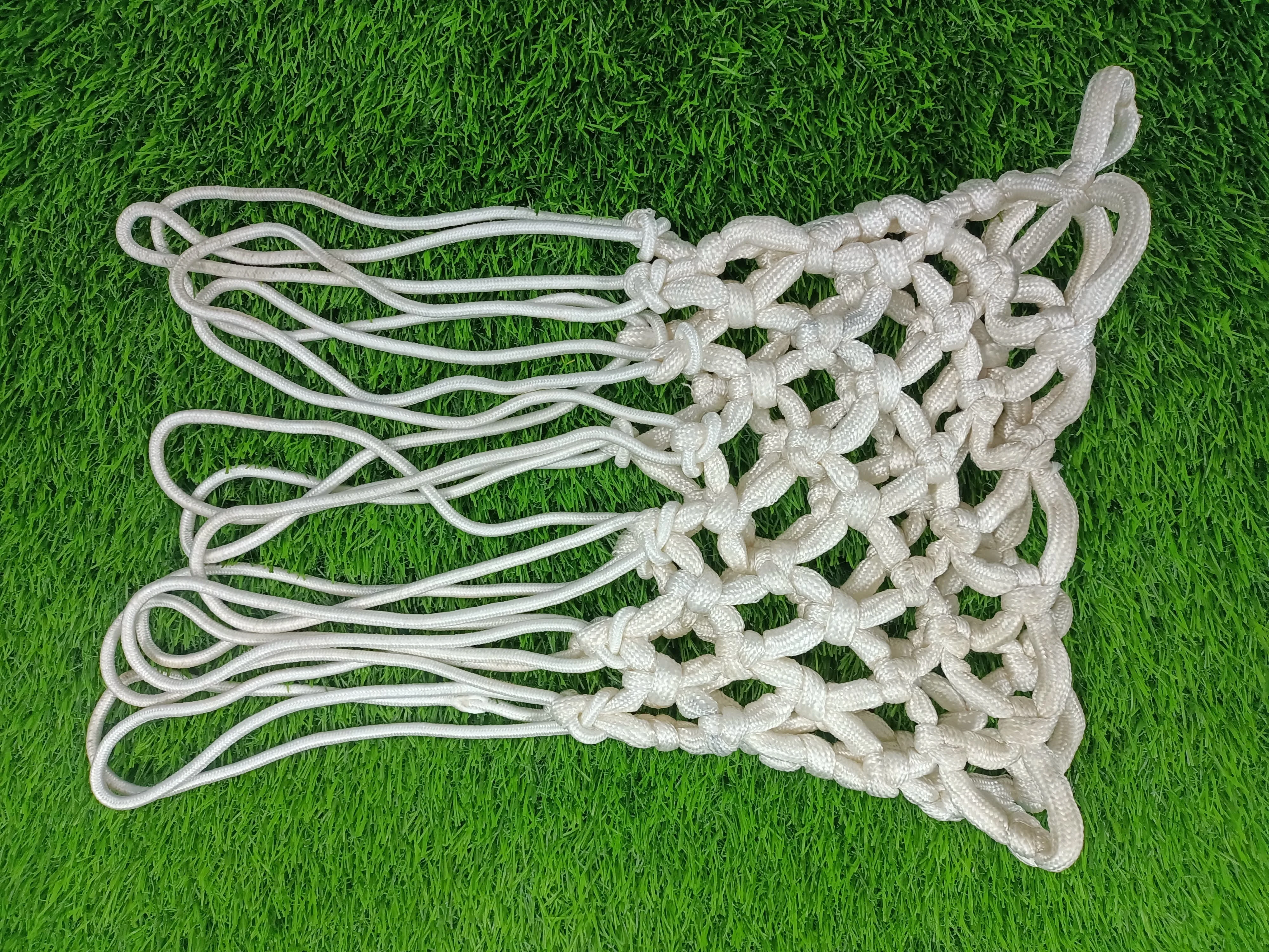 QSICO Best Quality White Basketball Net 4mm PP Material for Indoor Play Rim Type Stand Hoop with PE Backboard