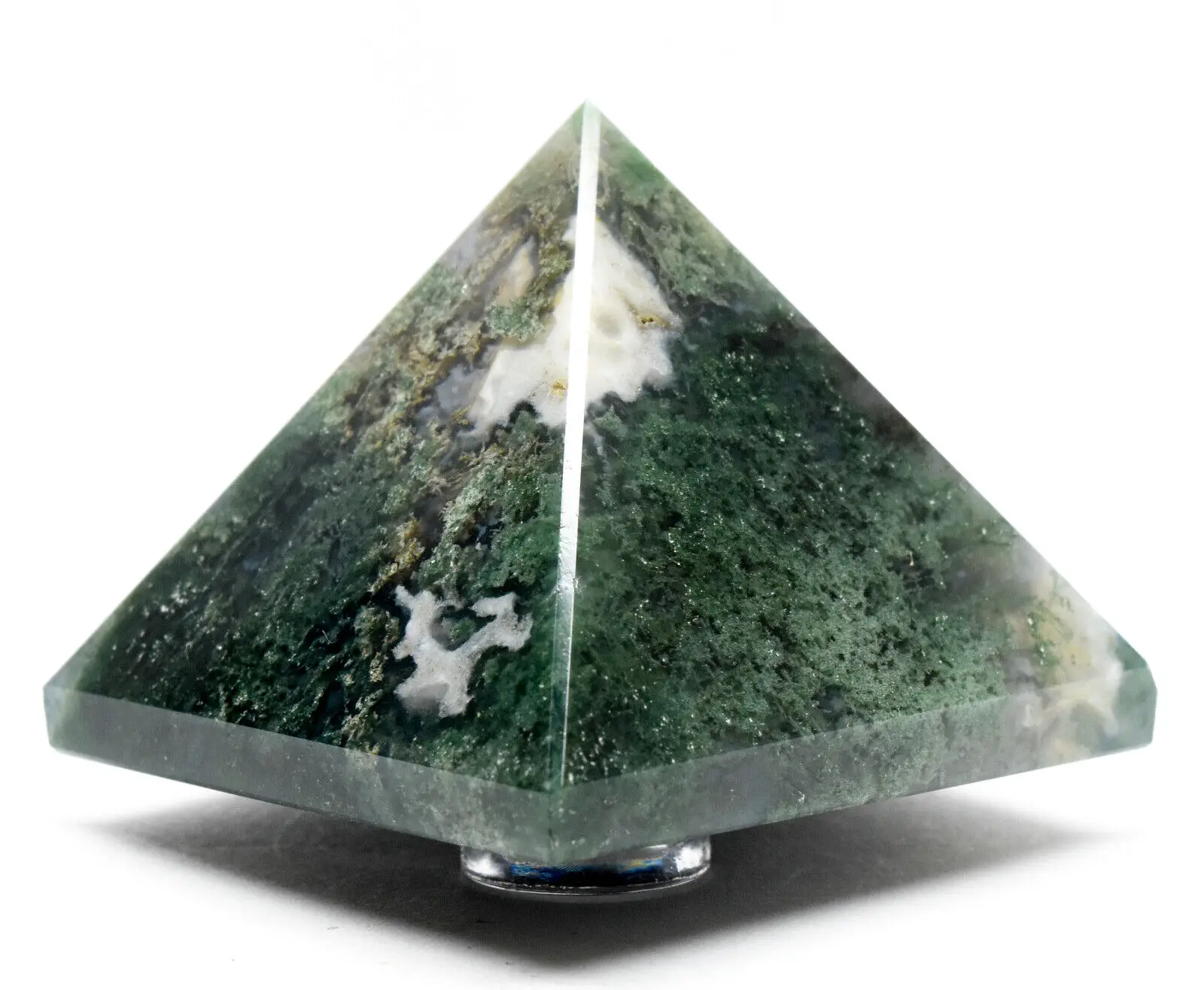 premium crystals quality healing stone moss agate pyramid for wholesale moss agate pyramid buy from TAJ GEMSTONE EXPORT