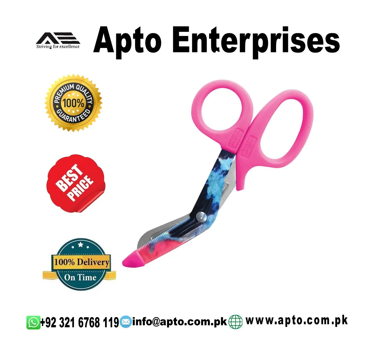 First Aid scissors for Medical First responder tufcut scissors with safety probe and serrated blade