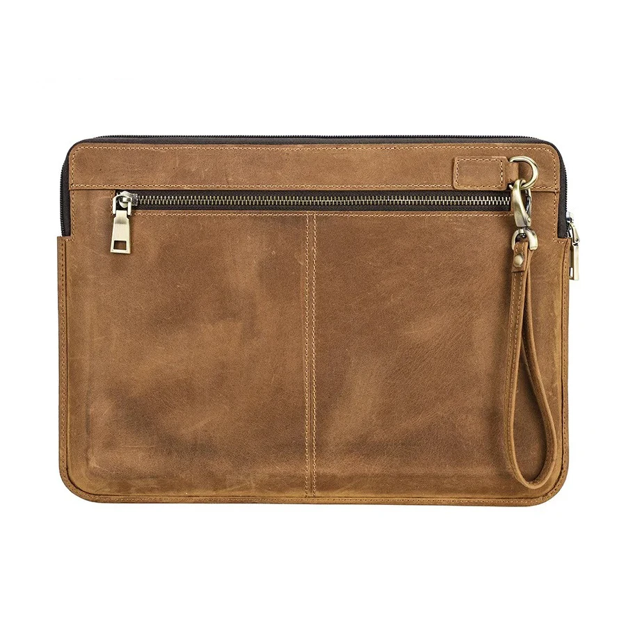 Luxury Leather File Folder with Notepad and Card Holders Eco-Friendly Recycled Leather Document Folder Leather File Cover