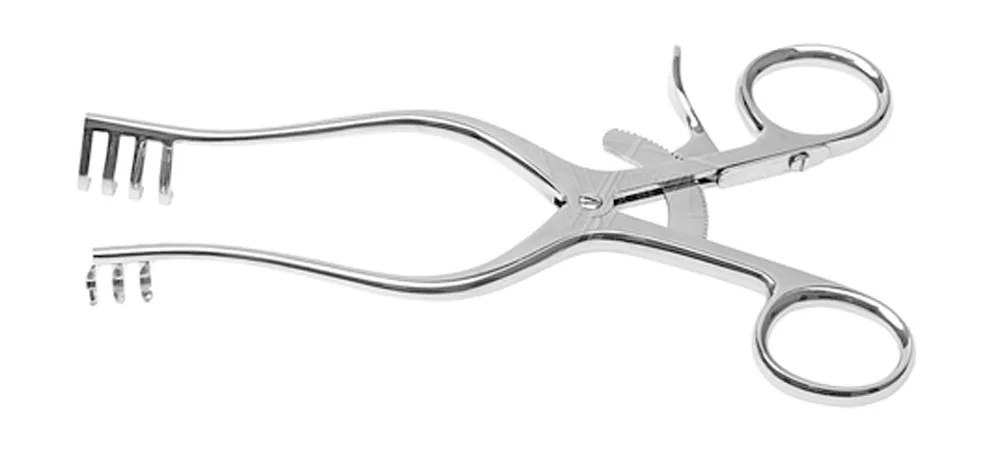 Weitlaner Retractor, Self-Retaining Retractor Blunt Prongs 3x4  Surgical Veterinary Stainless Steel Instruments