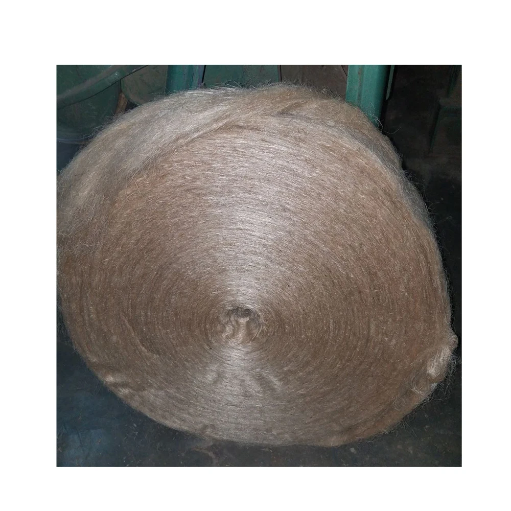 100% Pure Natural Jute Fiber Eco-friendly Factory Price Jute Sliver Standard Quality Exported 100% Natural Jute Fiber Sliver