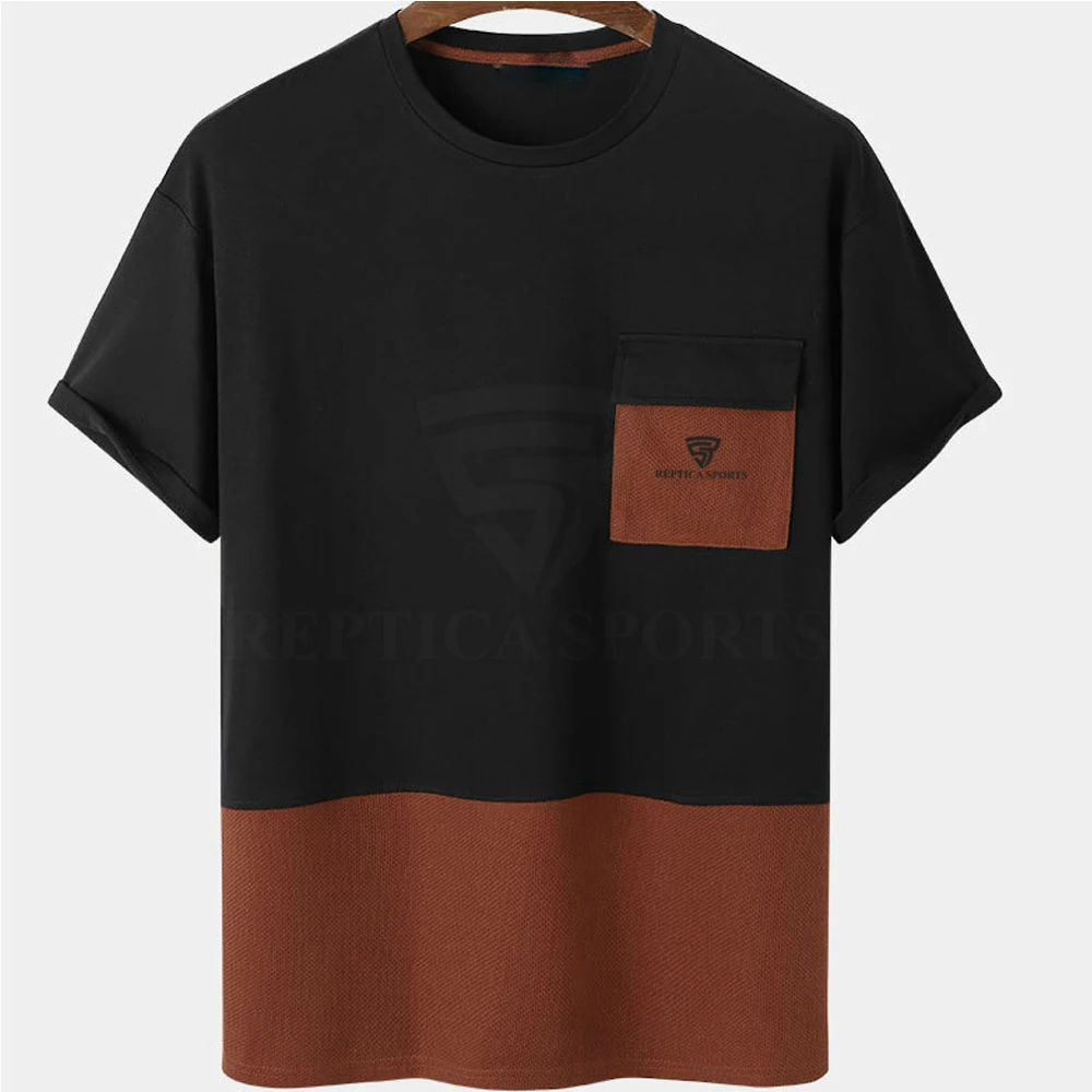 Летний сезон хлопок легко стирать мужские футболки 2024 с коротким рукавом мужская футболка для продажи