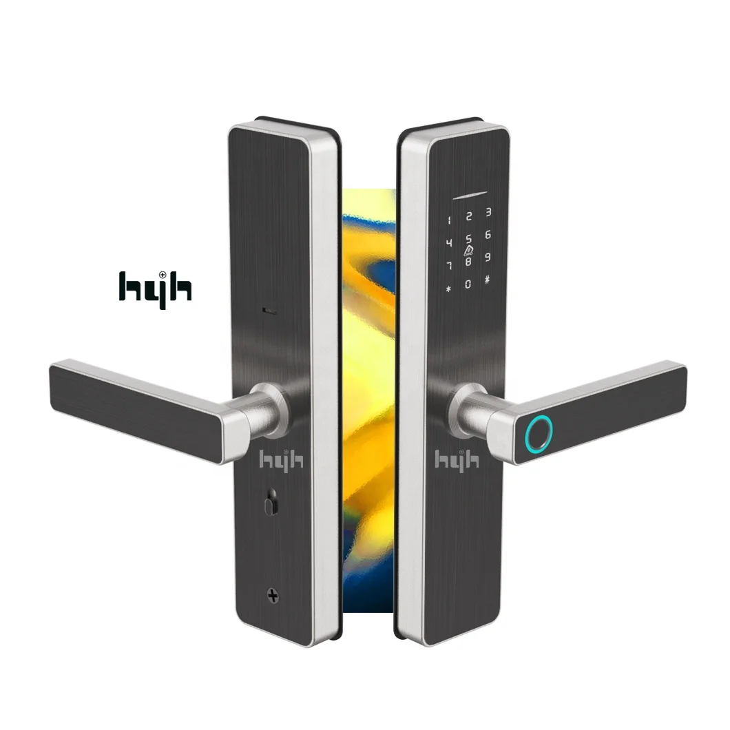 Guangdong-hyh Smart Blue-tooth Fingerprint Lock For Aluminium Doors Electronic Code Aluminium Smart Door Lock And Handle