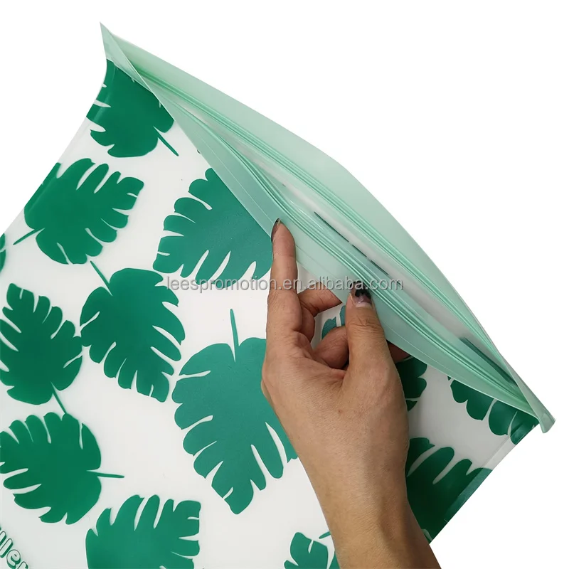 Hot selling reusable PEVA zipper snack bag sandwich snack bags for kids eco friendly plastic food storage bags