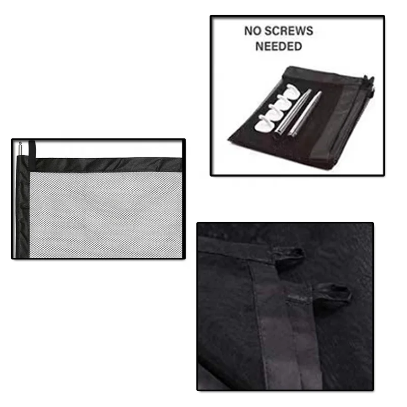 Portable Folding Pet Isolation Gate Separation Pet Barrier Guard Baby Isolation Net Mesh fabric Pet Fences Gate